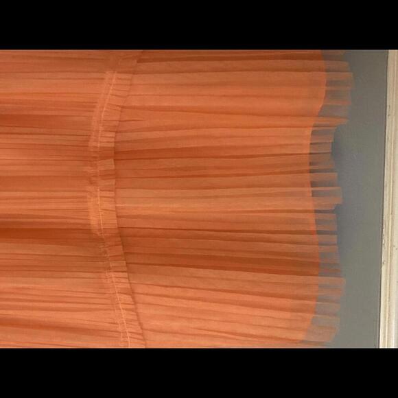 TOPSHOP Coral Pleated Dress Size 6 - Picture 5 of 10